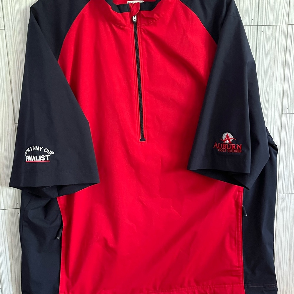 Cutter & Buck Red and Black WeatherTec Pullover